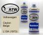 Preview: Volkswagen, Ceylon Beige, L13H (1973): 400ml Sprühdose + 400ml Klarlack - Set, von ATW Autoteile West.